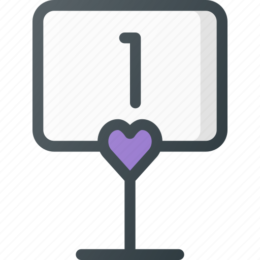 Celebration, love, number, table, wedding icon - Download on Iconfinder