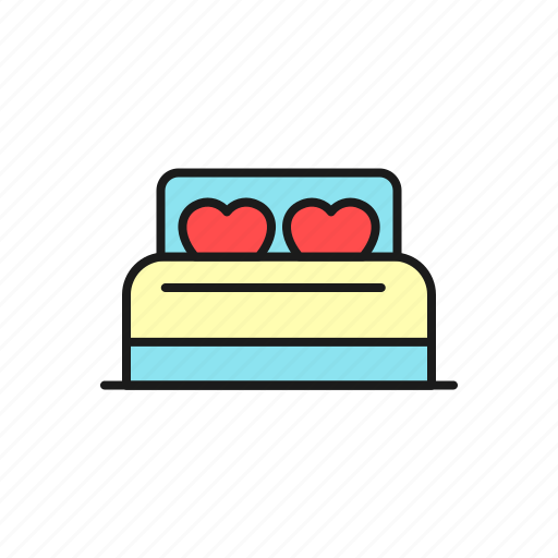 Bed, love, marriage, pillow, relationship, wedding icon - Download on Iconfinder