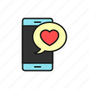 chat, emoji, love, mobile, smartphone, valentine, wedding