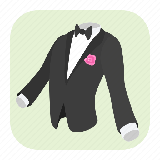 Cartoon, clothing, dress, formal, men, suit, wedding icon - Download on Iconfinder