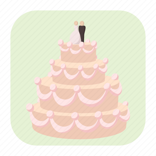 Bride, cake, cartoon, flowers, groom, stylish, wedding icon - Download on Iconfinder