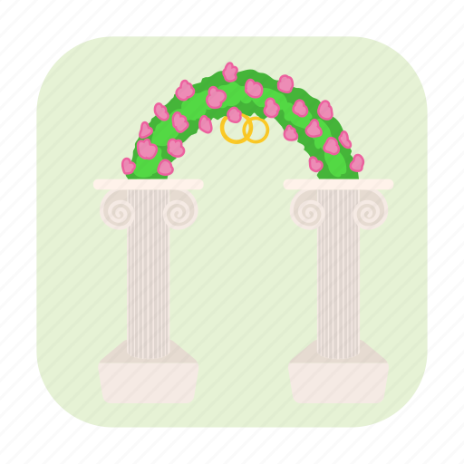 Altar, arch, cartoon, church, groom, marriage, wedding icon - Download on Iconfinder