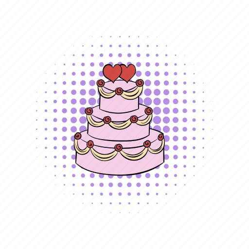 Cake, celebration, comics, couple, love, wedding, wedding cake icon - Download on Iconfinder
