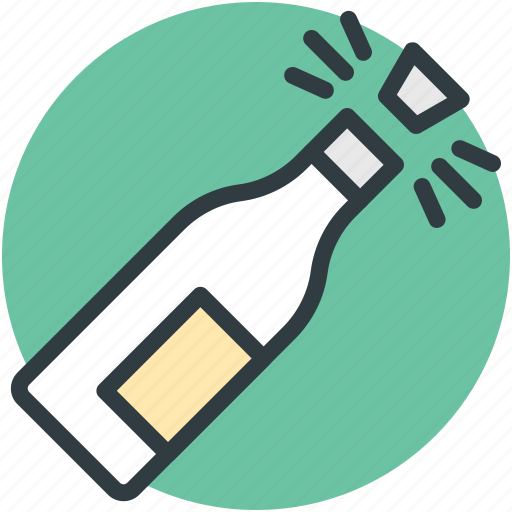 Alcohol, celebration theme, party, popping cork, splashing champagne icon - Download on Iconfinder