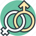 commitment, couple, female, gender, male, relationship, sex symbols 