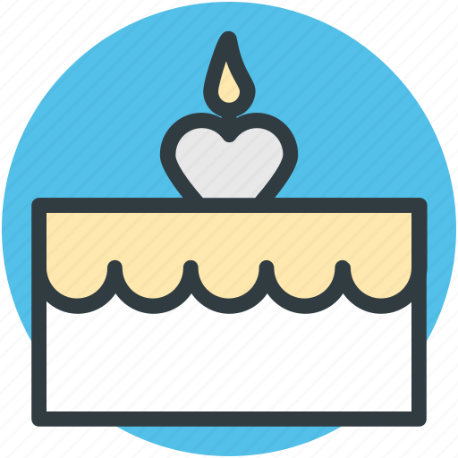 Cake, candle, dessert, party cake, sweet icon - Download on Iconfinder