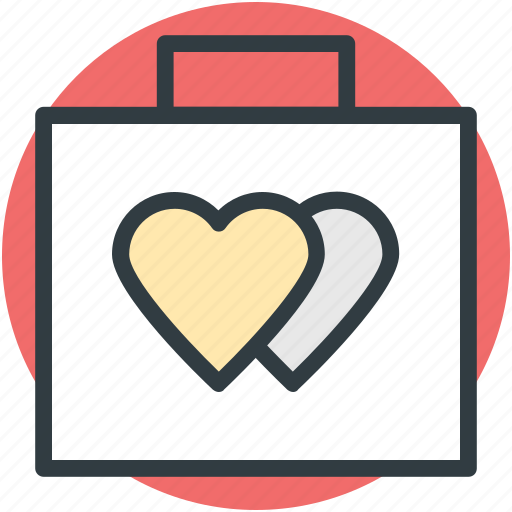 Luggage, suitcase, tour, travel, two hearts icon - Download on Iconfinder