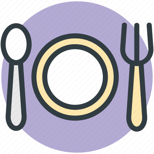 Cutlery, dinnerware, fork, plate, spoon icon - Download on Iconfinder
