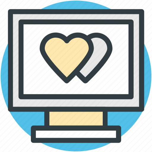 Hearts sign, love, love message, love via internet, media, monitor, valentines day icon - Download on Iconfinder