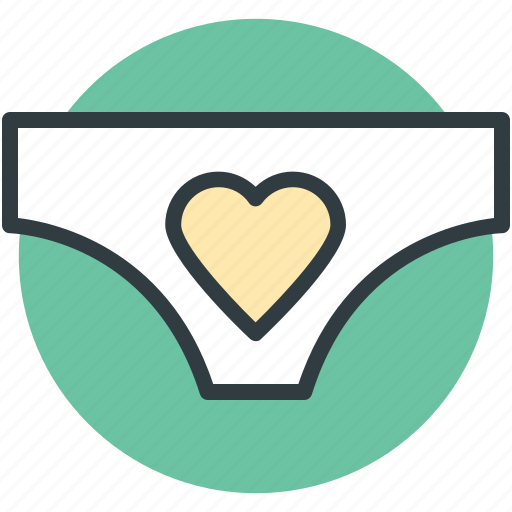 Heart sign, pantie, underclothes, undergarment, underthing, underwear icon - Download on Iconfinder