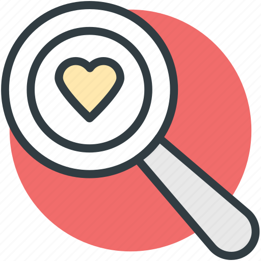 Dating concept, heart, heart search, love symbol, magnifier, marriage proposal find partner icon - Download on Iconfinder