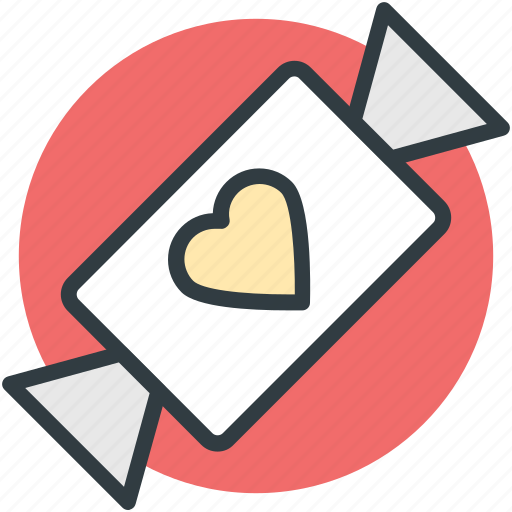 Confectionery, heart sign, sweet, toffee, toffee candy icon - Download on Iconfinder