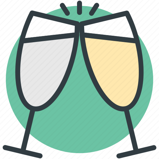 Cheers, love theme, passion, toasting glasses, togetherness, valentine day icon - Download on Iconfinder