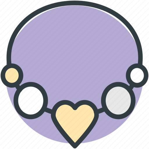 Beauty, fashion accessory, girlish, glamour, heart shape, jewelry, necklace icon - Download on Iconfinder