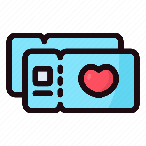 Honeymoon, travel, love, ticket, trip, couple, vacation icon - Download on Iconfinder