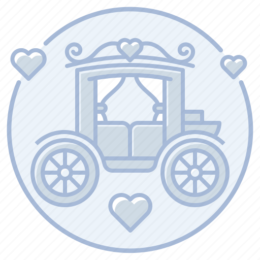 Carriage, horse-drawn carriage, just married, marriage, reception, wedding icon - Download on Iconfinder