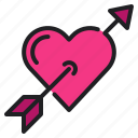 archer, arrow, heart, love, romance, valentine, wedding