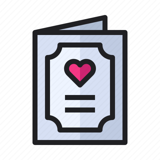 Book, card, greeting, invitation, love, romance, wedding icon - Download on Iconfinder