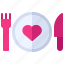 food, fork, knife, love, plate, romance, wedding 