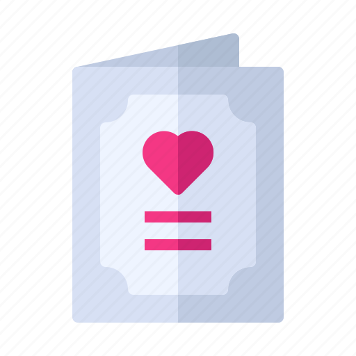 Book, card, greeting, invitation, love, romance, wedding icon - Download on Iconfinder