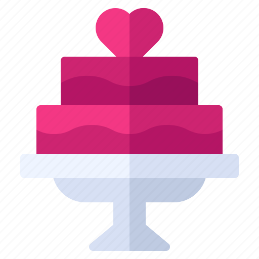 Cake, heart, love, party, romance, sweet, wedding icon - Download on Iconfinder