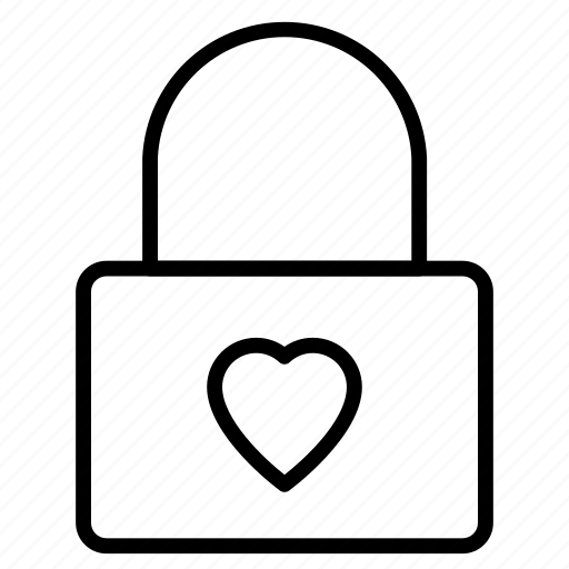 Padlock, secure, locked, heart icon - Download on Iconfinder