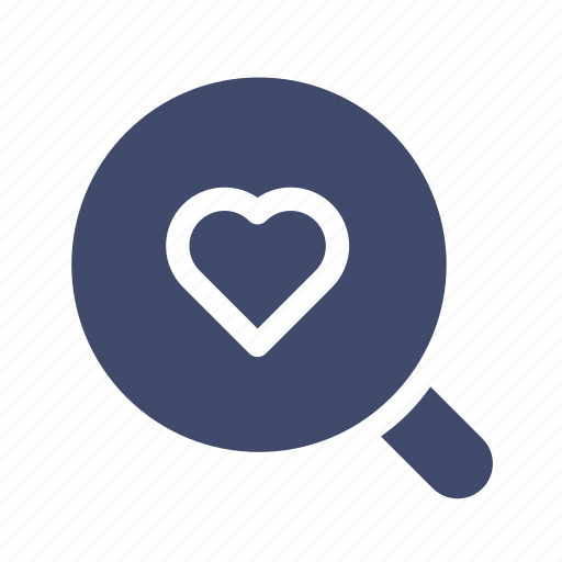 Find, heart, love, magnifier, searching, wedding icon - Download on Iconfinder