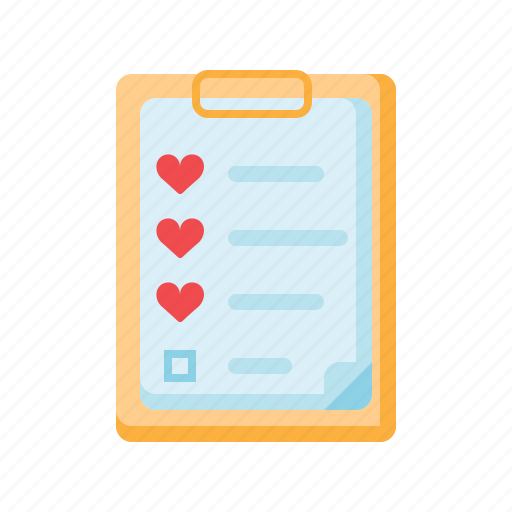 Checklist, clipboard, document, love icon - Download on Iconfinder
