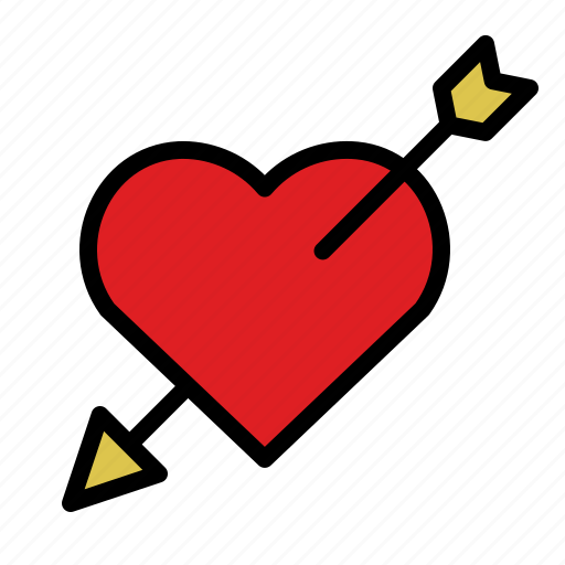 Arrow, heart, love, stab icon - Download on Iconfinder