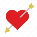 arrow, heart, love, stab
