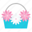 basket, flora, floral, flower, romantic 
