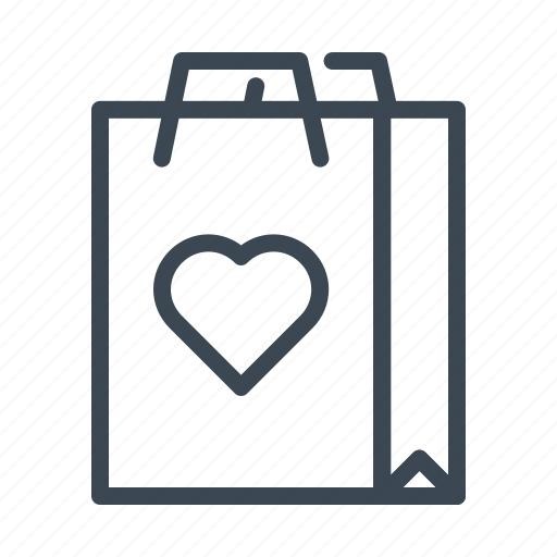 Bag, hangout, heart, shopping, tote, wedding icon - Download on Iconfinder