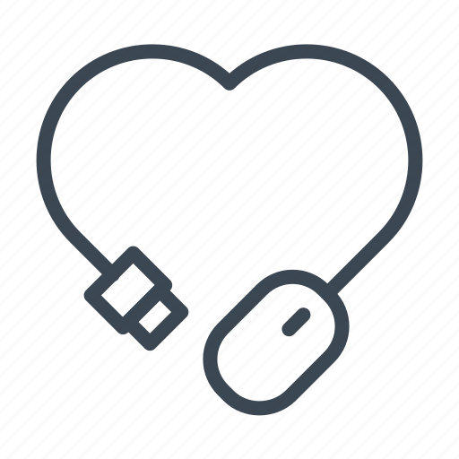 Computer, heart shape, love, mouse, wedding icon - Download on Iconfinder
