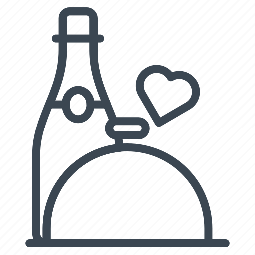 Bottle, catering, food, heart, love, wedding icon - Download on Iconfinder