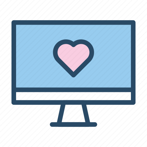 Computer, wedding, internet, online dating, screen, social media icon - Download on Iconfinder