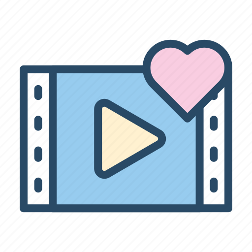 Love, romantic, video, wedding, media, play, player icon - Download on Iconfinder