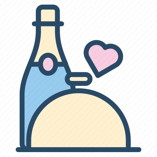 Catering, champagne, wedding, wine, heart, love, valentine icon - Download on Iconfinder