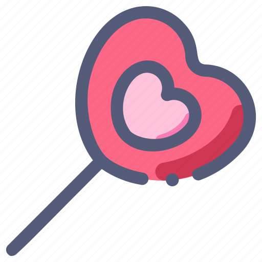 Candy, heart, lollipop, love, valentine icon - Download on Iconfinder