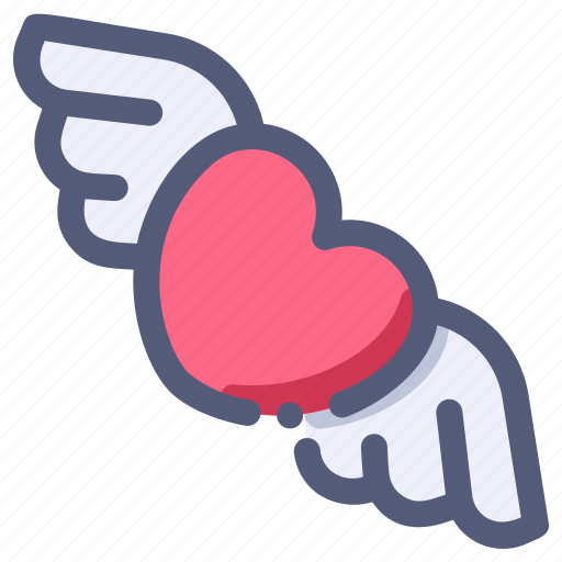 Heart, love, valentine, wedding, wing icon - Download on Iconfinder