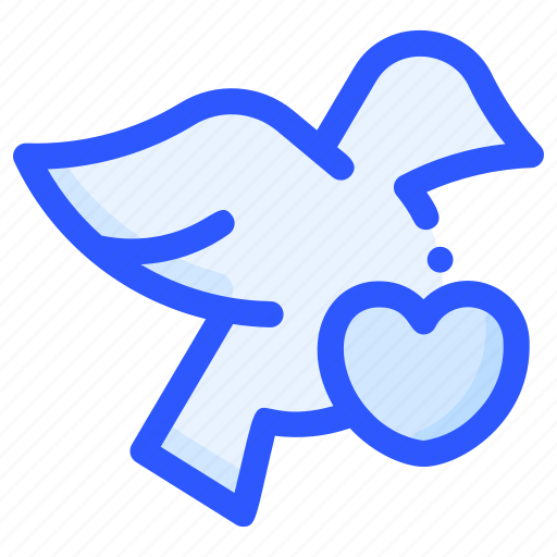 Bird, dove, heart, love, wedding icon - Download on Iconfinder