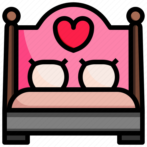 Bed, room, wedding, love, romance icon - Download on Iconfinder