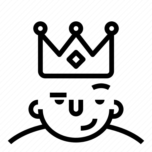 King, number one, self.esteem, thinking icon - Download on Iconfinder
