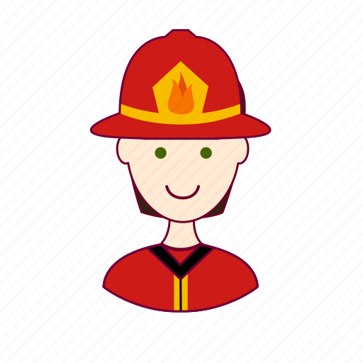 Black hair, bombeiro, firefighter, fireman, job, profession, professional icon - Download on Iconfinder