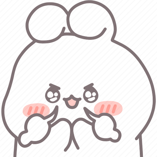 .svg, rabbit, white, emotions, cute icon - Download on Iconfinder