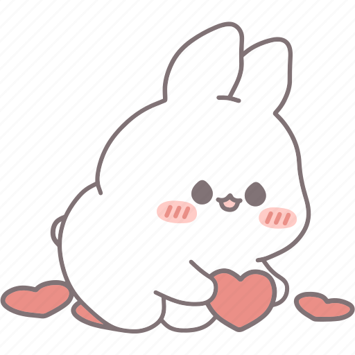 .svg, rabbit, white, emotions, cute, heart icon - Download on Iconfinder