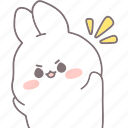 .svg, rabbit, white, emotions, cute, hands up