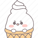 .svg, rabbit, white, emotions, cute, ice cream