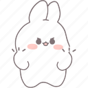.svg, rabbit, white, emotions, cute, muscle