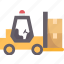 forklift, vehicle, stock, deliver, warehouse 