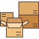 boxes, carton, package, courier, parcel